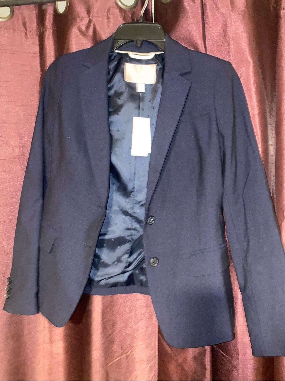 NWT Banana Republic Light Weight Wool Navy Blue Blazer Sz 2P